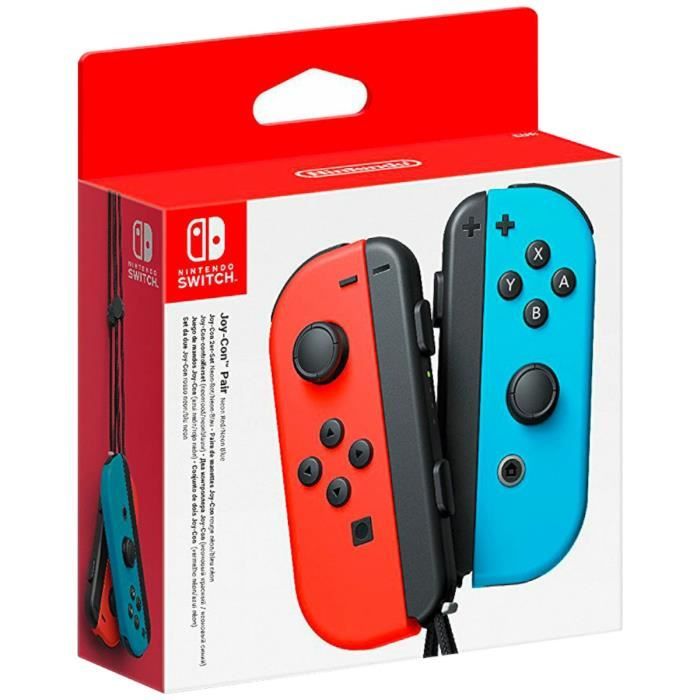 Paire de manettes Joy-Con Rouge Néon & Bleu Néon | Nintendo Switch