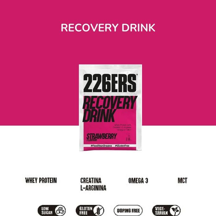 Boisson énergétique 226ERS 50g Strawberry - Monodose - blanc/rose - TU
