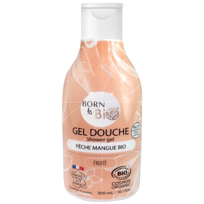Born to Bio - Gel Douche Pêche Mangue bio - 300ml - Cosmetique Bio