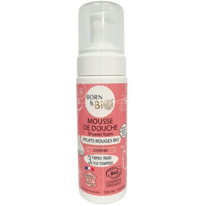 Born to Bio - Mousse de Douche Fruits rouges bio - 150ml - Cosmetique Bio