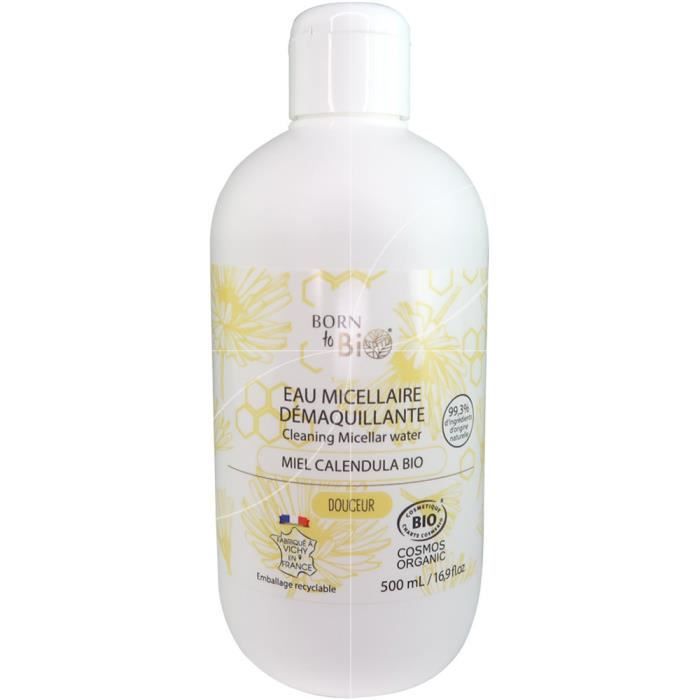 Born to Bio - Eau micellaire démaquillante Miel Calendula bio - 500ml - Cosmetique Bio