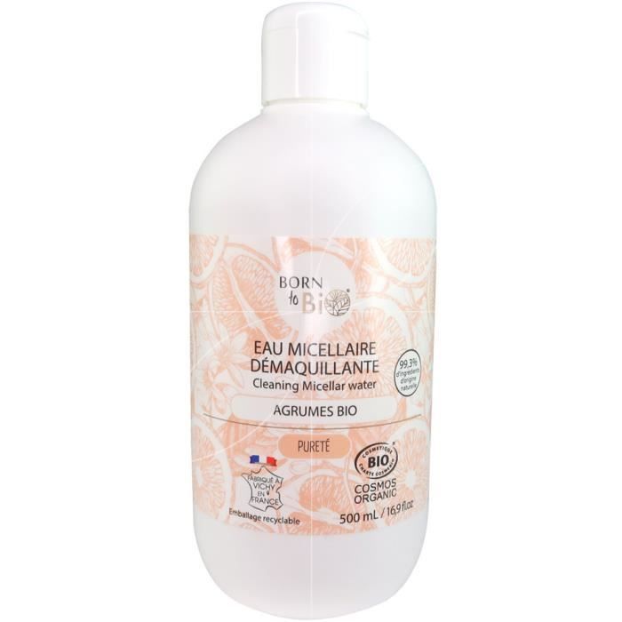 Born to Bio - Eau micellaire démaquillante Agrumes bio - 500ml - Cosmetique Bio