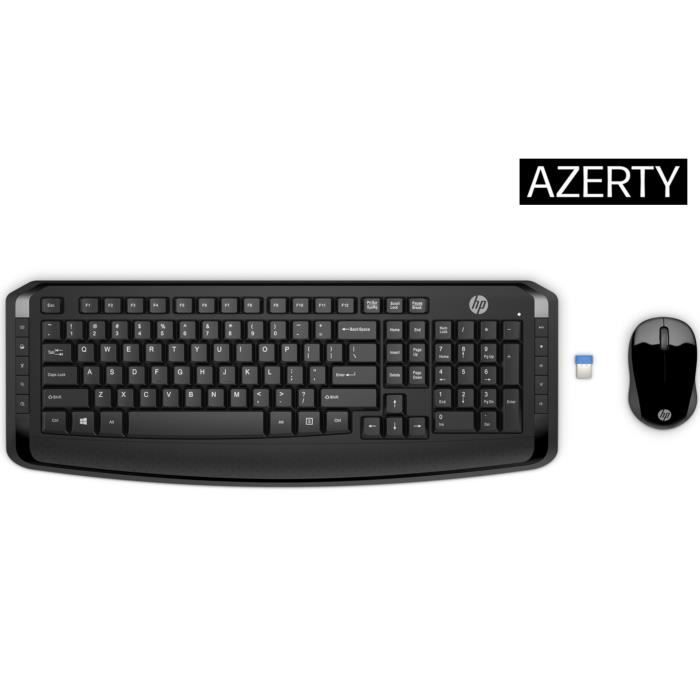 Clavier et souris sans fil 300 HP FR
