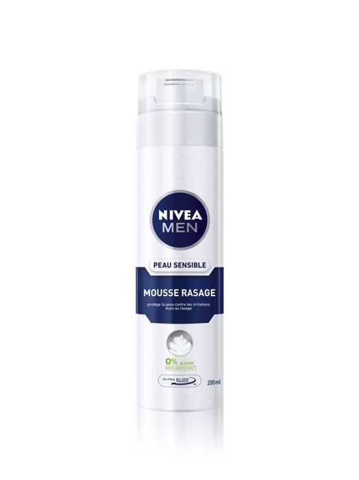 NIVEA MEN Mousse à raser - Pour peaux sensibles - 200 ml