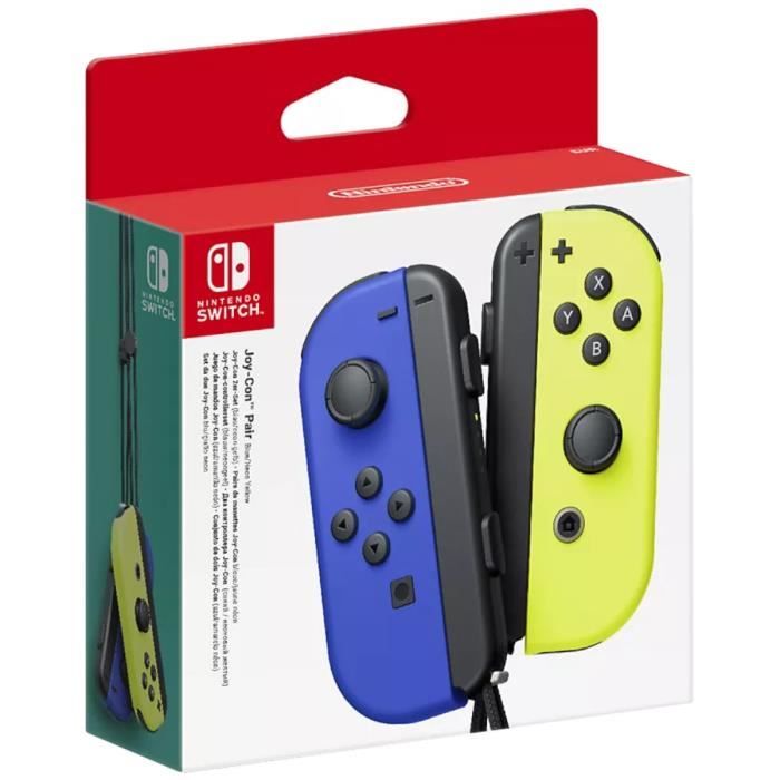 Paire de manettes Joy-Con Bleu & Jaune Néon | Nintendo Switch