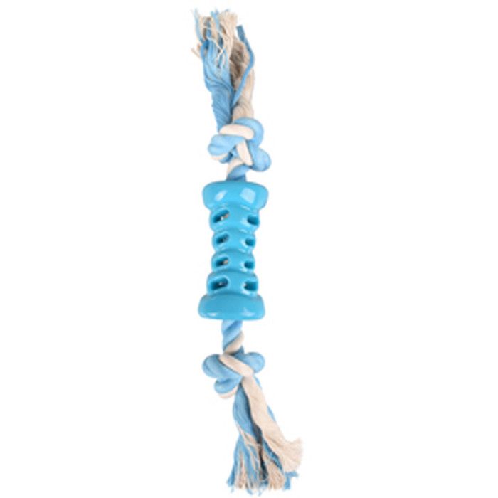 Jouet Tube + corde bleu. 35 cm. LINDO. en TPR. pour chien.-Flamingo Pet Products 14,000000