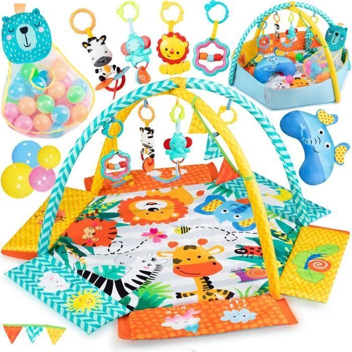 Tapis d'éveil Qkids Multi - Spacieux - Arche à jouets - Sensoriels jouets - Rose - 0 mois - Bébé