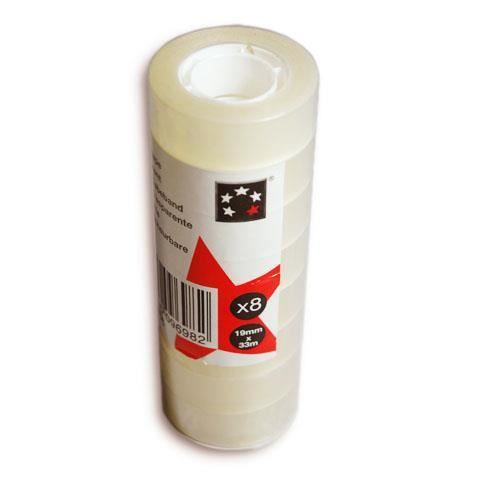 Rouleaux adhésifs transparent lot de 8
