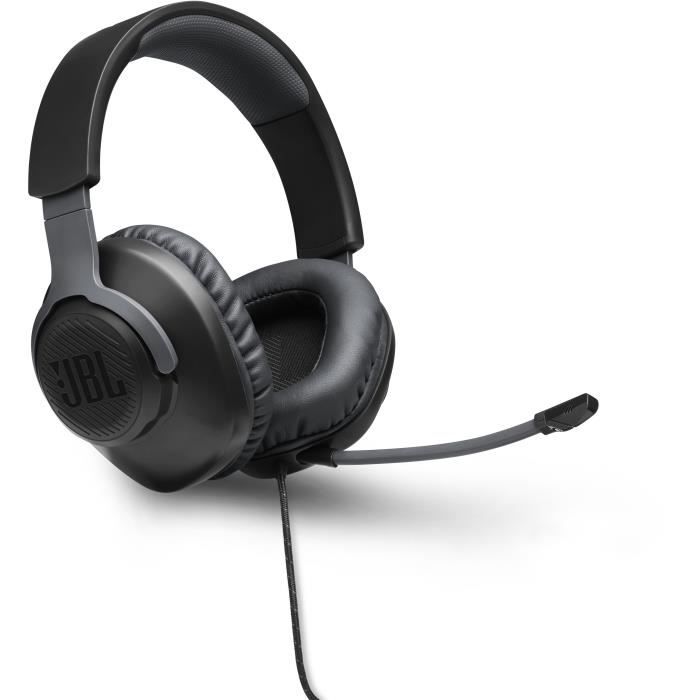JBL Quantum 100 - Casque filaire gaming supra-aural avec micro détachable - Noir
