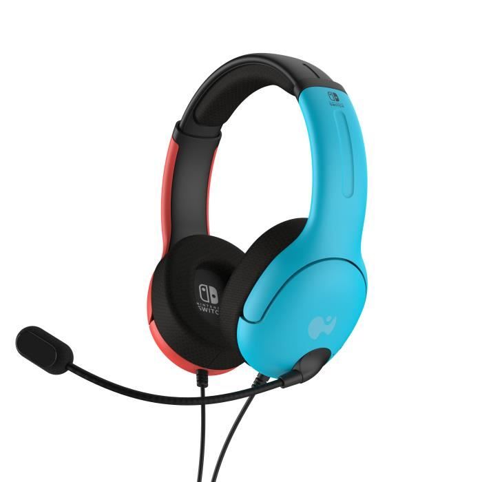Casque PDP LVL40 Bleu / Rouge pour Nintendo Switch - Microphone Flexible - Sous Licence Officielle