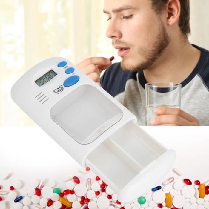 AYNEFY rappel de médicament Mini boîtier de rangement de boîte de rangement de bonbons de pilules de comprimé de médecine