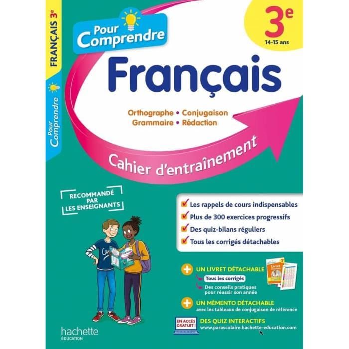 Manuel scolaire - Hachette Éducation - Français 3e - 320 pages - Collectif - 2020
