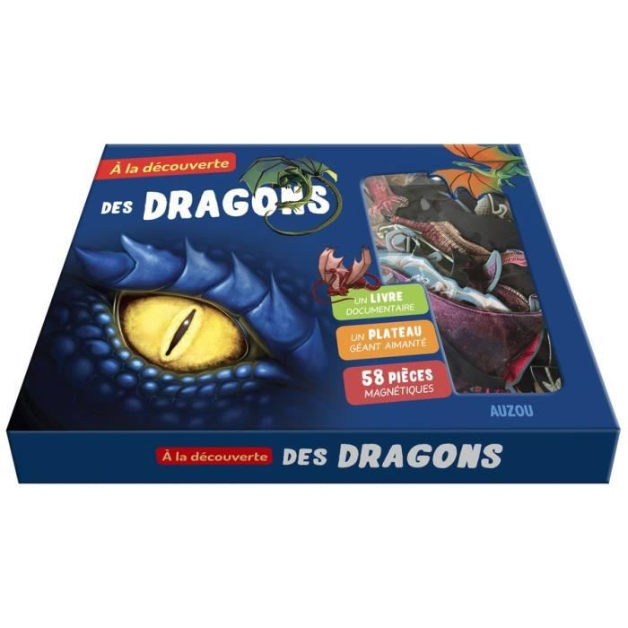 A la découverte des dragons. Un livre documentaire, un plateau géant animé, 58 pièces magnétiques