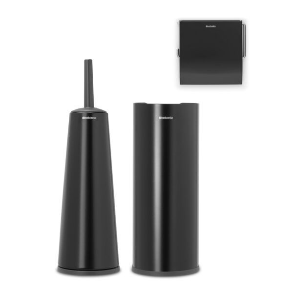 Brabantia Toilet Accessory Set of 3 PCs Matt Black #280603