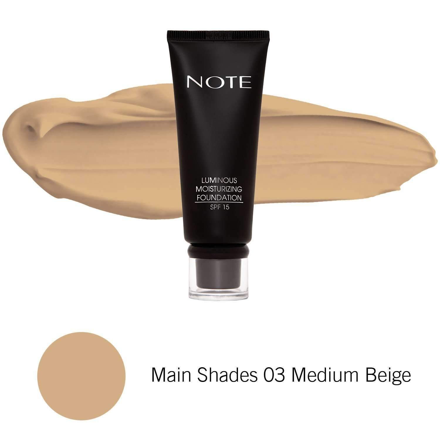 NOTE LUMINOUS MOISTURIZING FOUNDATION 03 TUBE