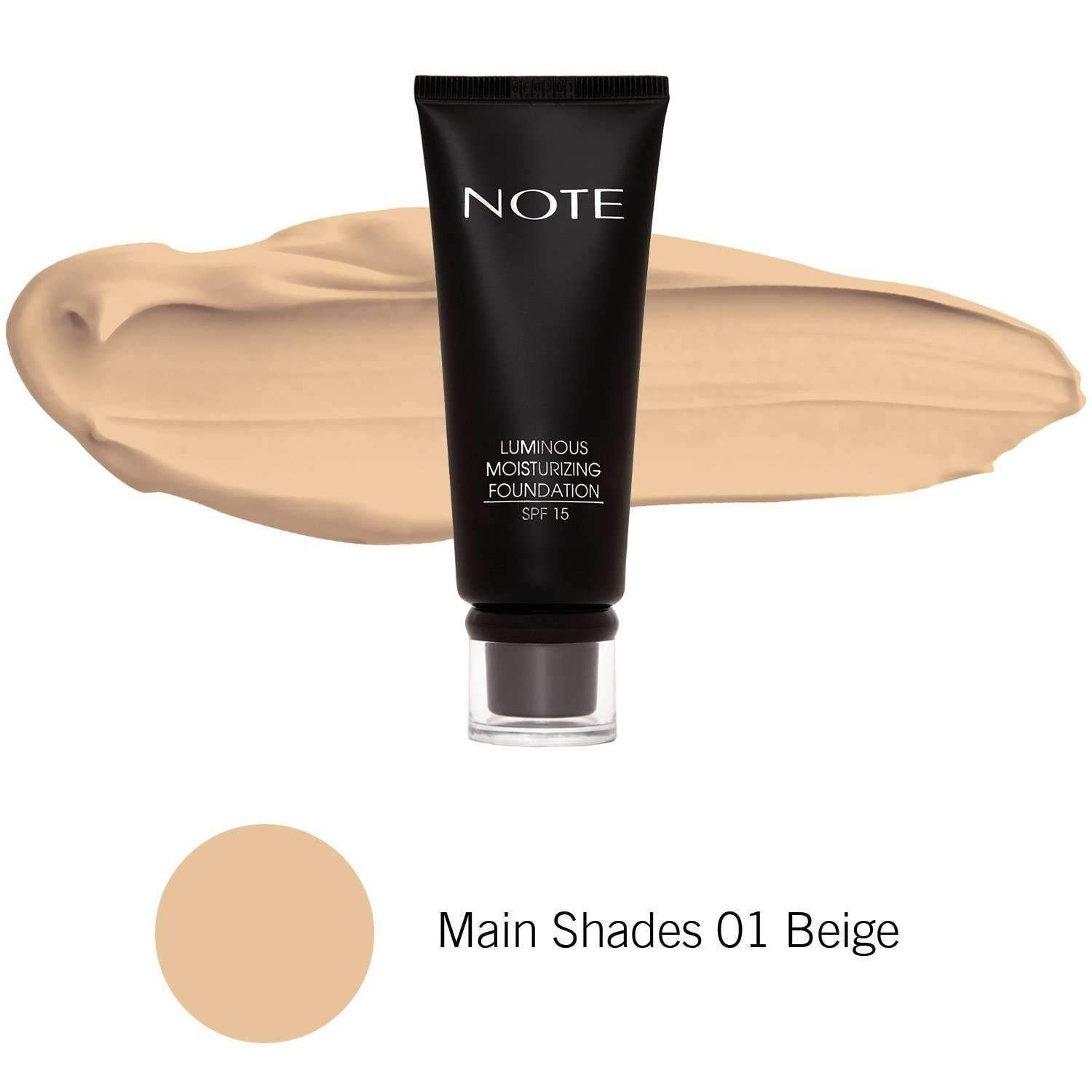 NOTE LUMINOUS MOISTURIZING FOUNDATION 01 TUBE
