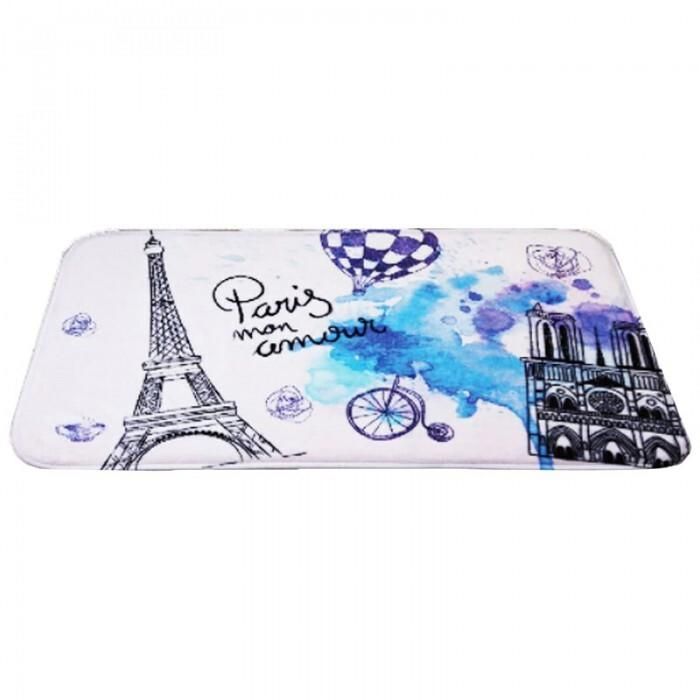 Tapis de bain absorbant antiderapant paris mon amours bathlux 45X75cm