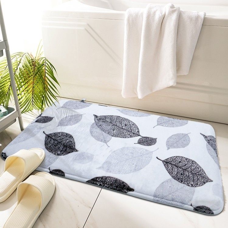 Tapis de bain absorbant antiderapant feuille d arbre bathlux
