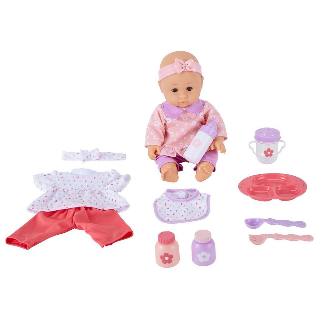 One two fun - coffret rond poupon 30 cm avec accessoires