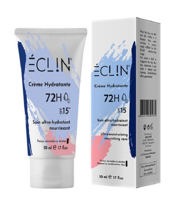 ECLIN Crème Hydratante Intense 72H SPF 15 – Peaux Sèches - 50ml