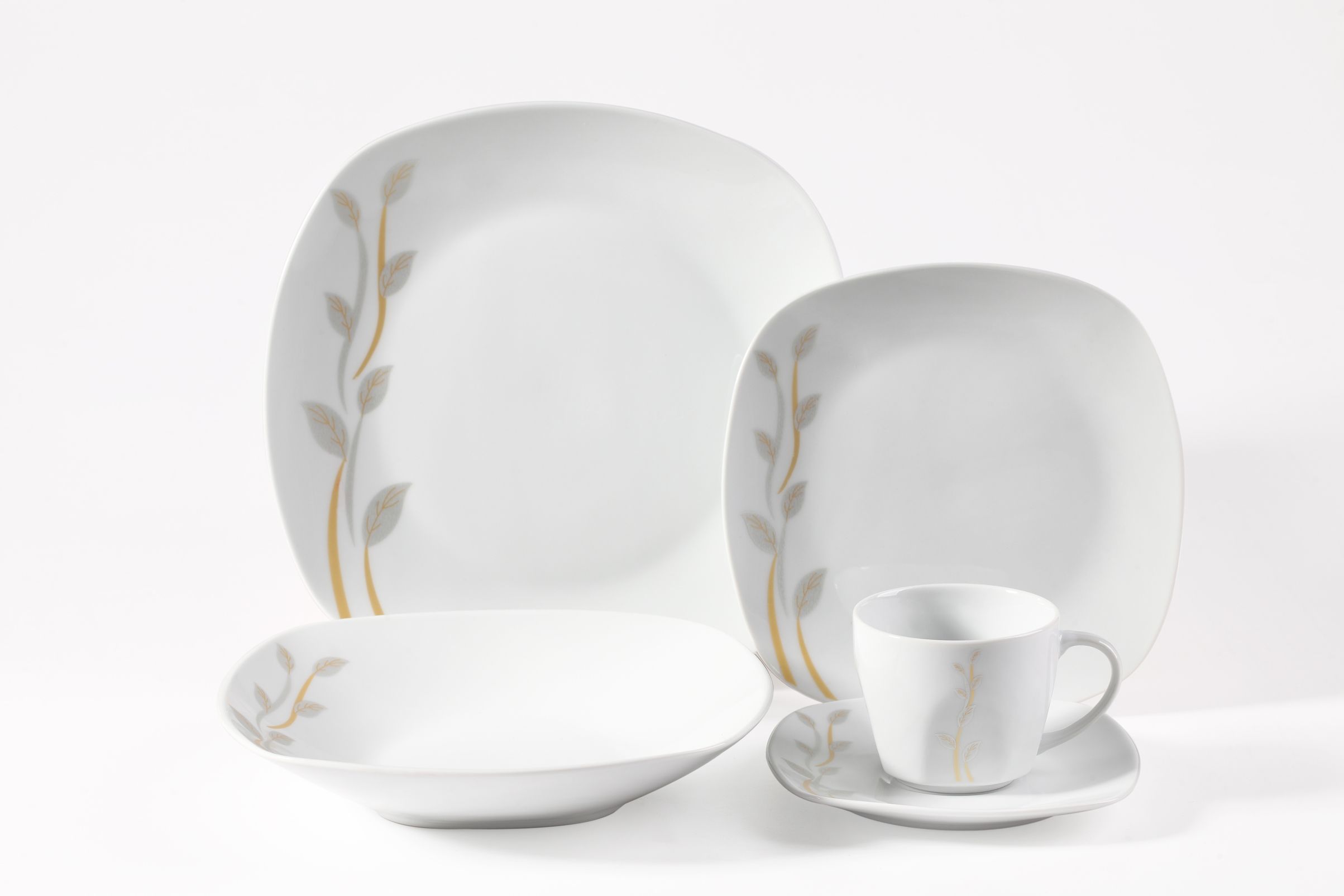 Service De Table 30 Pièces Carrés Avec Motifs