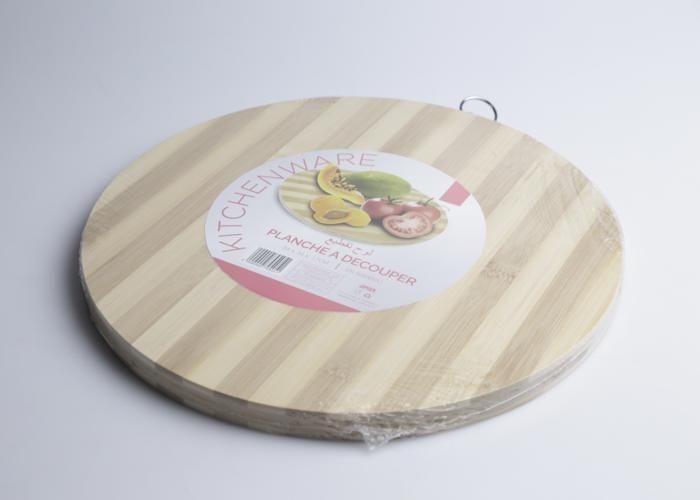 Planche A Découper En Bambou - Ronde - 34Cm