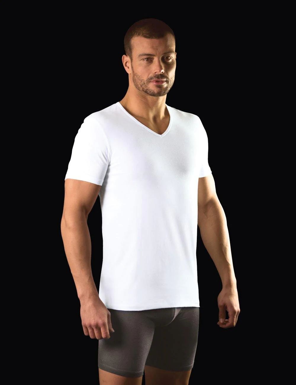 T-Shirt Dynamic Col V Manche Courte Sport Chic - PARTNER'S