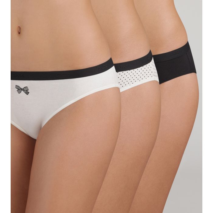 Lot de 3 cuLottes coton les Pockets avec noeud