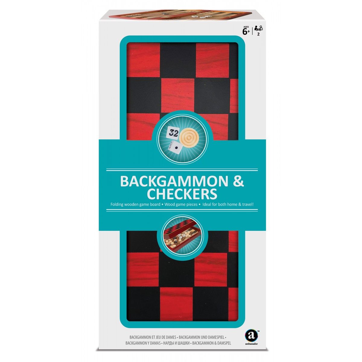 Jeu de Dames et Backgammon en Bois
