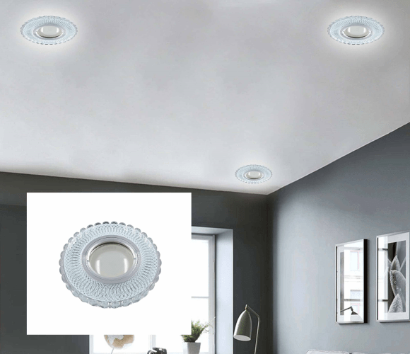 MORENO SPOT ENCASTRABLE  MR16 AVEC CONTOUR LED 3W 6500 BLANC  Q100mm