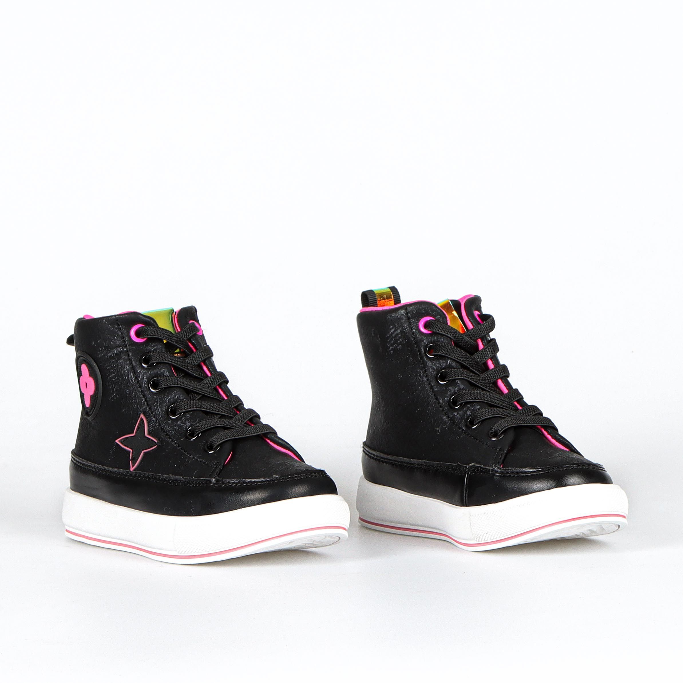 EVAN- Baskets Fille en Noir