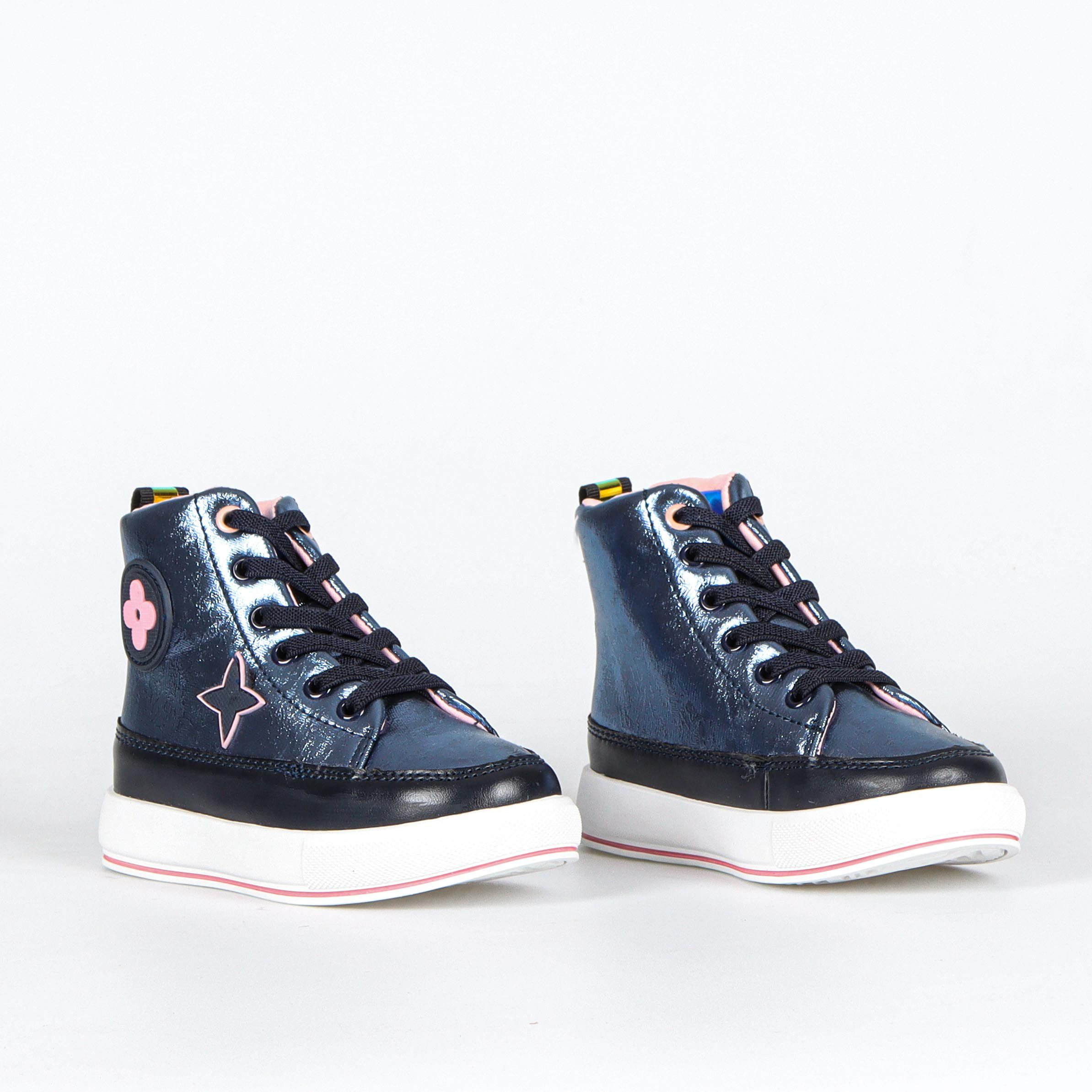 EVAN- Baskets Fille en Bleu