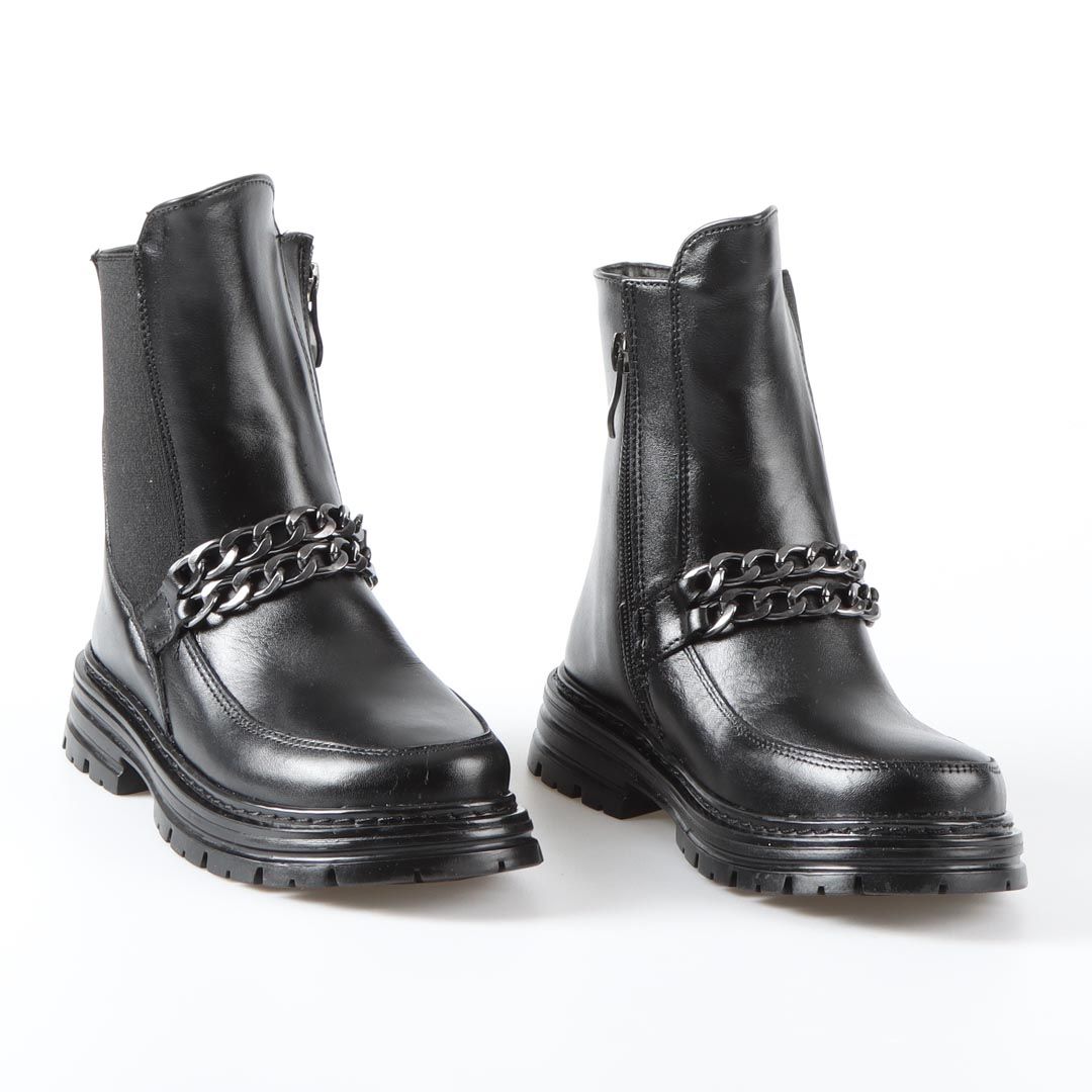 PAULA - Bottines Fille en Noir