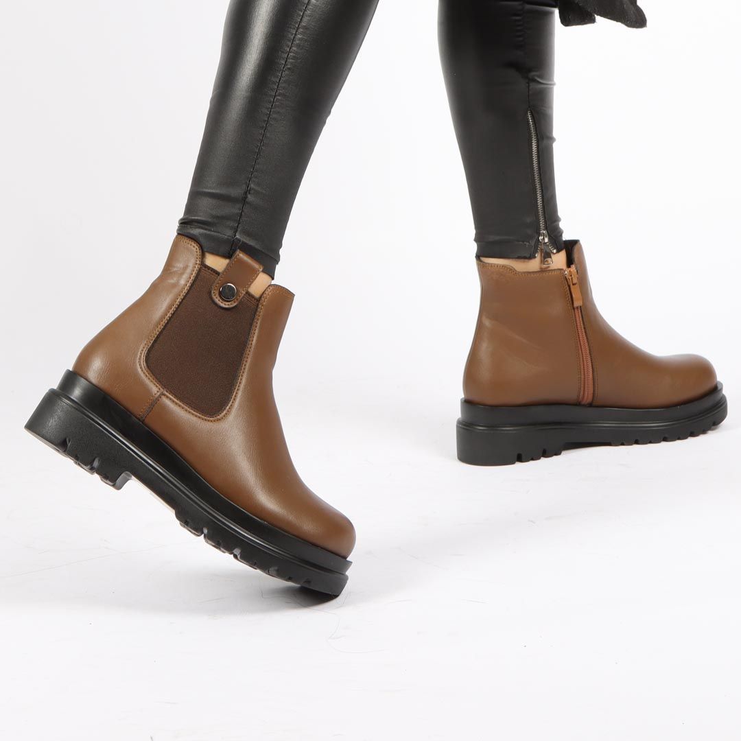 KAYA - Bottines femmes en Tabac