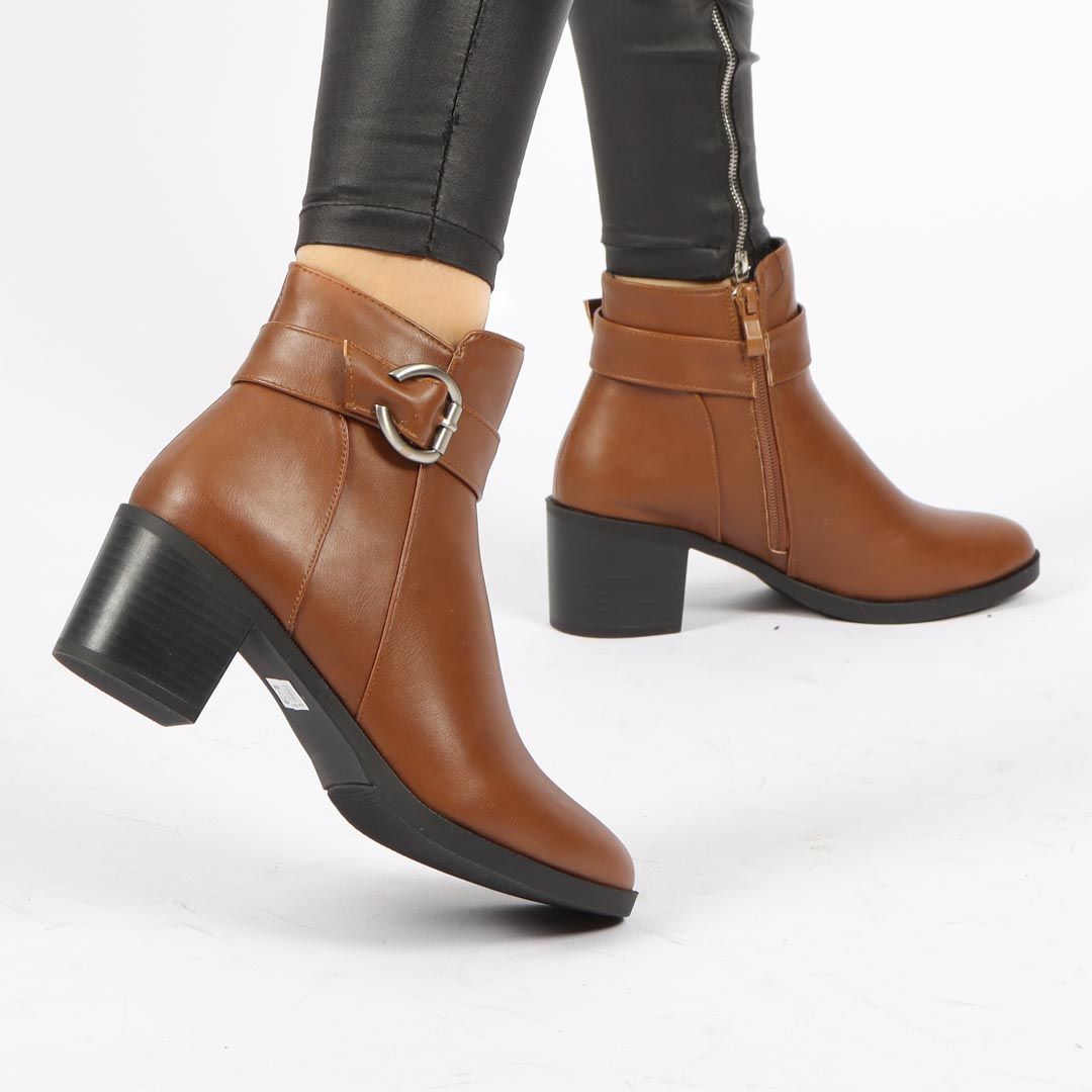 CAMILA- Bottines femmes en Tabac