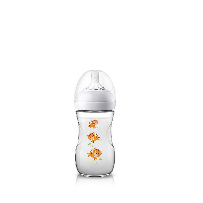 AVENT NATURAL BIBERON DEBIT LENT DES 1 MOIS Tigre 260ML
