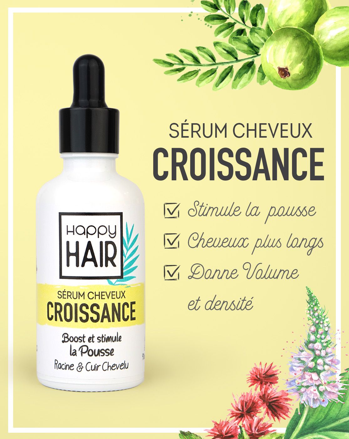 Sérum CROISSANCE pour Booster Rapidement la Pousse des Cheveux
