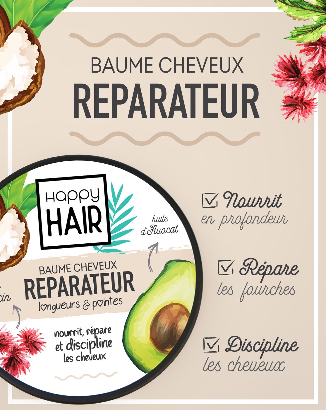 Baume Cheveux REPARATEUR 90ml