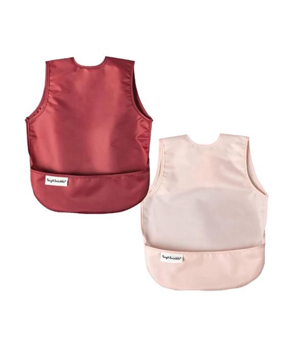 Set de 2 bavoirs Rose et bordeaux