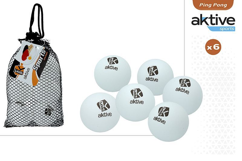 Set 6 Ping Pong Balls - In Net Bag
