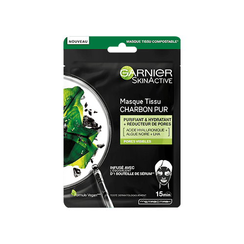 Garnier SkinActive -  Masque Tissu au charbon végétal