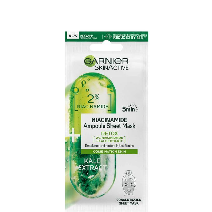 Garnier SkinActive  Ampoule masque en tissu détox à l'extrait de kale
