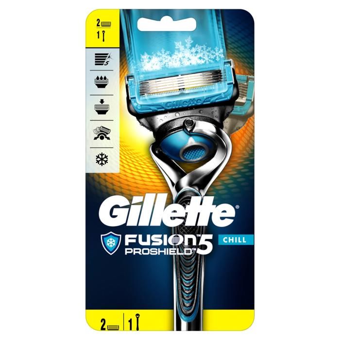 Gillette Rasoir Système Fusion 5 Proshield Flexball Chill + 1 Recharge