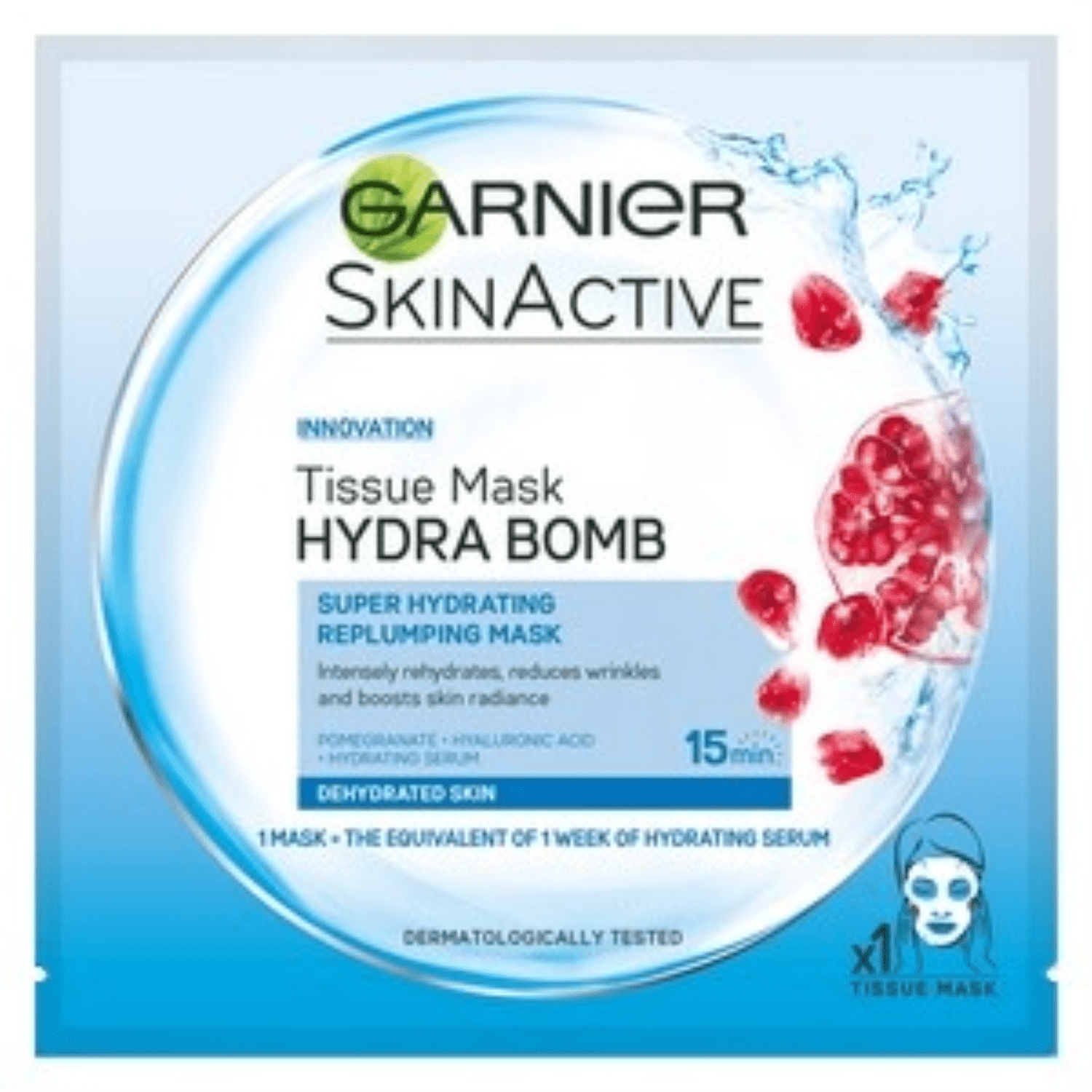 Masque Tissu  Grenade Super Hydratant & Repulpant   Peaux déshydratées