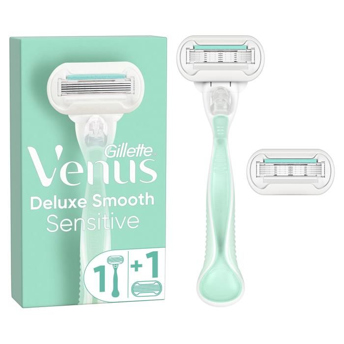 Venus Rasoir Système Deluxe Smooth Sensitive 5 Lames - 1 Rasoir + 1 Recharge