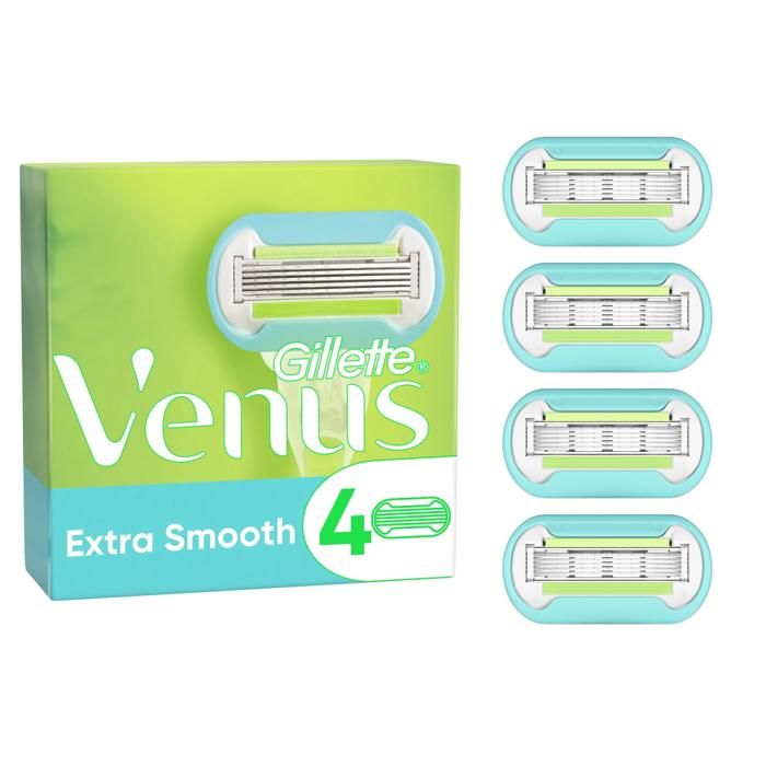 Venus Recharges de Lames de Rasoir Extra Smooth 5 Lames - 4 unités