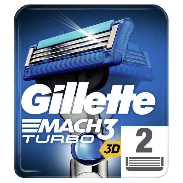 Recharge rasoir mach3 turbo x2pcs - GILLETTE