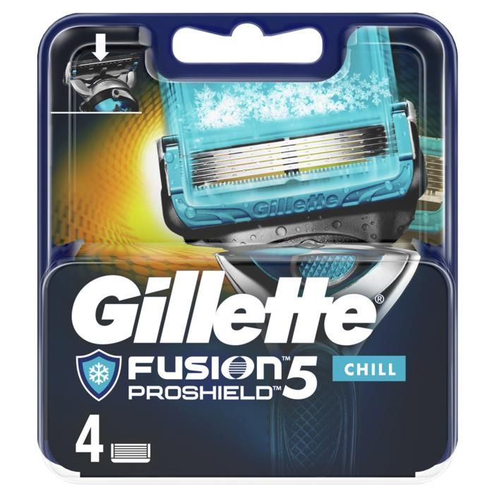 Gillette Recharges de Lames de Rasoir Proshield 5 Chill - 4 unités