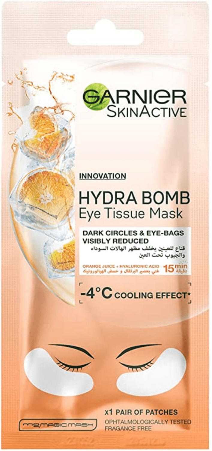 Masque Tissu  Yeux au Jus d'Orange   Anti Fatigue Énergisant
