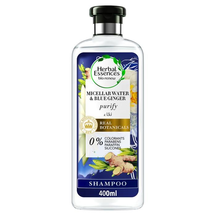 Herbal Essences Shampoing Purifiant Eau Micellaire & Gingembre Bleu - 400ml